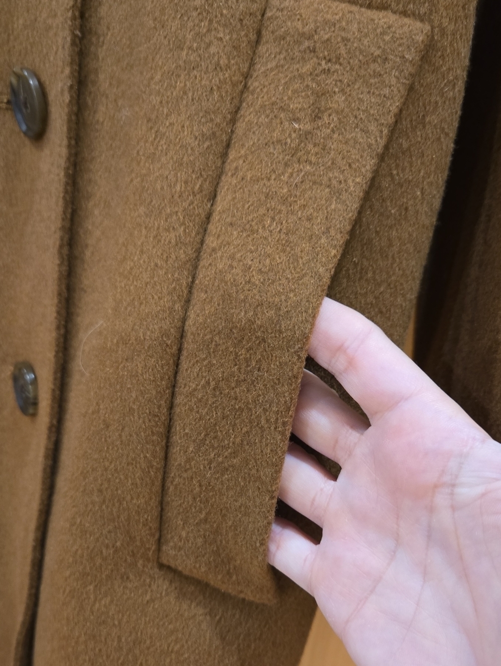 Jenni Kayne Womens Double-Breasted Camel Brown Coat, Small, GUC, Quiet Lux - Picture 5 of 9